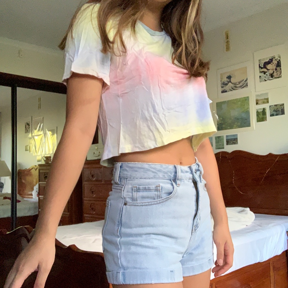 BRANDY MELVILLE PASTEL TIE DYE CROP TOP✨